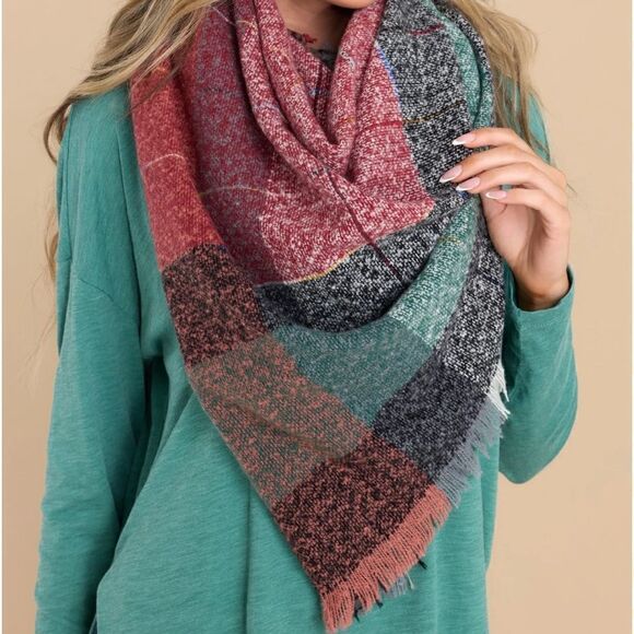 Plaid Knit‎ Scarf - Picture 5 of 5